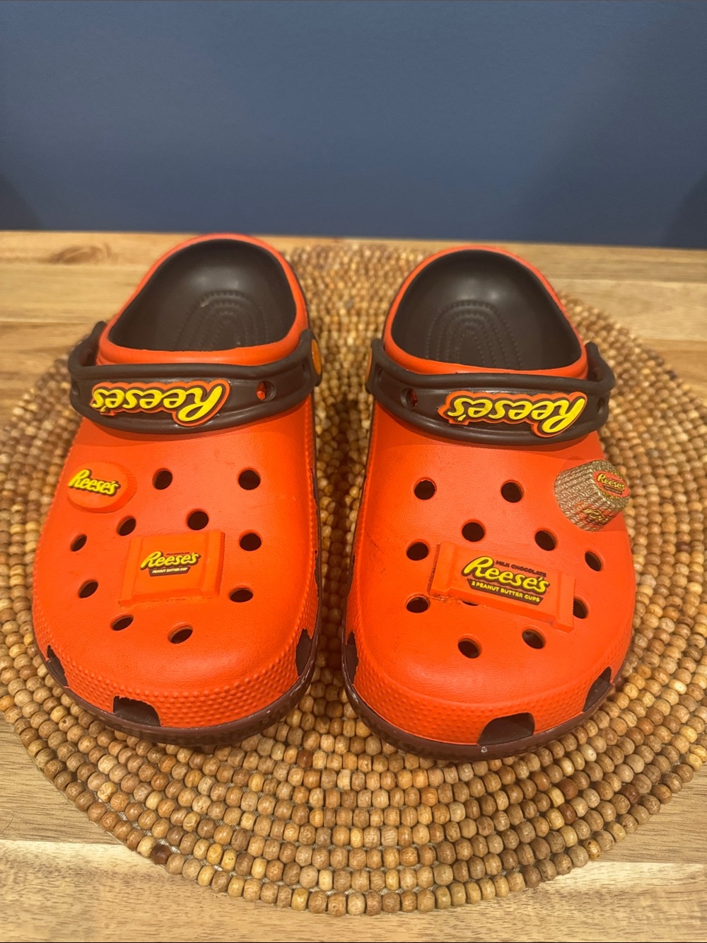 CROCS Kids Orange & Brown Reese's Clog Sandals 5